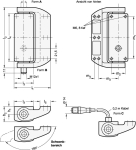 Switching hinge, safety version GN 139.5-76-126-A Stainless steel, with switch