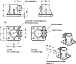 Foot clamp connector GN stainless steel