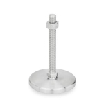 Levelling foot with rubber support GN 21-80-M12-80-D1-SK stainless steel