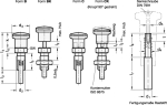 Locking bolt with lock nut GN 817.8-10-12-BK-ST