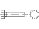 Gewindefurchende Schraube DIN 7500 M 5x16 mm, verzinkt Form D Sechskant-Flanschkopf