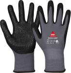 Handschuhe, PU genoppt Gr.6, grau/schwarz Padua Grip