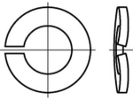 Federring DIN 128 A 12,0 mm, feuerverzinkt