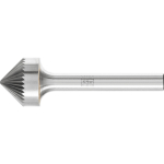 Carbide burr KSK 1608/6 Z5 Ø 16 mm x L 8 mm Shank Ø 6 mm Double conical mould, horse