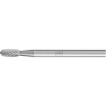 Carbide burr TRE 0307/3 Z5 Ø 3 mm x L 7 mm Shank Ø 3 mm Drop shape, horse