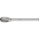 Carbide burr TRE 0610/3 Z5 Ø 6 mm x L 10 mm Shank Ø 3 mm Drop shape, horse