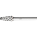 Carbide burr KEL 1020/6 STEEL Ø 10 mm x L 20 mm Shank Ø 6 mm Round cone shape, horse