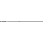 Carbide burr WRC 0313/3 Z3 PLUS GL75 Ø 3 mm x L 13 mm Shank Ø 3 mm Round roller mould, horse