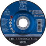 Schruppscheibe E 115-7 ZIRKON SGP Steel Pferd