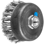 Stainless steel cup brush POS TBG 100/M14 CT Inox 0.50 plaited, horse