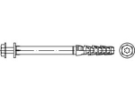 Long shank dowel SXRL 10x160 FUS A4 fischer