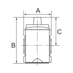 3/2-way ball valve Futura series IG 0-16 bar, Outlet lockable
