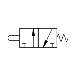 3/2-way miniature valve, hand lever M 5 side connection, NC, 0.5-10 bar monostable, aluminium