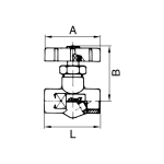 Shut-off valve AG max BL 40 bar Brass, with plastic handwheel