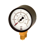 Drukverschilmeter AG 1/2", D100 koperen bar, wijzer Staal met parallelle spigotverbinding