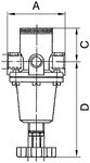Druckregler für Wasser IG 1.1/2", 56l/min, 0,5-6 bar max 40 bar, inkl. Manometer