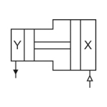 Pressure booster with regulator IG 3/8", KD 63mm, 1:1 P2 - 1.6:1 P1 PE 2-10 bar