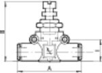 Flow regulator series lineonline SD6/ SD6, BL max 10 bar on both sides