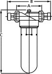 Feinfilter Serie Bavaria, Trinkwasser AG DU max DVGW 16bar, geprüft, inkl. Manometer