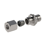 Straight screw-in connector with WD GE12LR1/2WD 71, complete Stainless steel, own brand