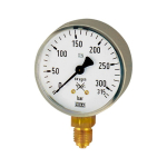 Pressure gauge (oxygen) AG 1/4", D63 mm, 0-16 bar Sheet steel, bottom connection