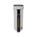 Metal container Futura series BG2 (G3/8" & G1/2"), incl. sight tube for oilers