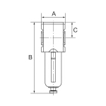 Microfilter Futura-serie IG 1,5-16 bar, Beschermkooi, PC container