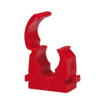 Pipe clamps speedfit series for PA and aluminium pipes/rolls AD15 mm for wall mounting, poly, red