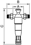 Terugspoelfilter Mainova serie, drinkwater. AG DU max 16 bar, DVGW getest