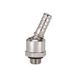 Hose nozzle NW7.2 AG 1/4", LW10 Nickel-plated brass, rotatable