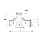 Quick exhaust valve series lineonlin AG 1-10 Guided venting