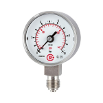 Standaardmanometer, dubbele schaal bar/psi AG 1/4", bar CrNi-staal, onderaansluiting
