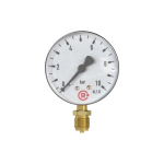 Standard pressure gauge AG 1/2", 0-40 bar, D 160 mm Sheet steel, bottom connection
