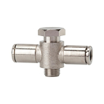 Indrukbare T-fitting AG O-ring FKM Messing vernikkeld, metallica serie
