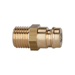Temperature control plug-in nipple DN9, male thread M16x1.5, L 31 mm Brass, with shut-off valve