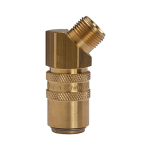 Koppeling voor temperatuurregeling DN9, L Messing, met afsluitklep