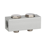 Toevoerstrook IG 1/4" met 2 klepstanden voor richtingsafsluiter 514,515,516,517