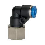 Push-in elbow fitting IG Blue series, KU- nickel-plated brass