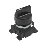 Short rotary lever 2 positions, monostable, black