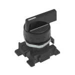 Long rotary lever 3 positions, monostable, black