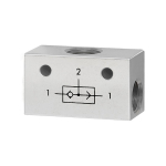 OR valve 3x IG 2-10 bar Aluminium, NBR seal