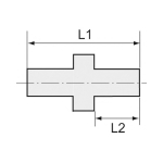 Straight screw-in fitting AG 1/4" for hose 6/8 mm, SW17 Polypropylene PP