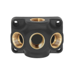 Endverteilerdose aus PA6 EG 1/2", 3x Anschluss 1/2" ohne Durchgangsgewinde