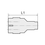 Y-connector gereduceerd 1x SD8, 2x SD4 Kunststof, blauwe serie