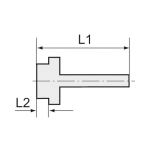 Hose nozzle for screwing in AG incl. O-ring Nickel-plated brass, value line