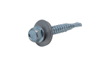 Bimetalen boorschroef 5,5x35 DS 16 mm A2/CV, zeskantig met EPDM-DS, boorcapaciteit 6 mm