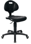 Werkdraaistoel met wielen Zitting/rug PU-schuim Zithoogte verstelbaar 410-540 mm