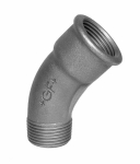 Bocht 45° lang nr. 40 gegalvaniseerd I/A Rp/R 3/4" ISO/EN G4/45° Georg Fischer