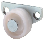 Bed base castor with plastic wheel Ø 30 mm, plate 52x24 mm white Load capacity 50 kg