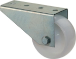 Deurkozijnrol met kunststof wiel Ø 80 mm, H 91 mm, plaat 115x45 mm zwart, draagvermogen 50 kg